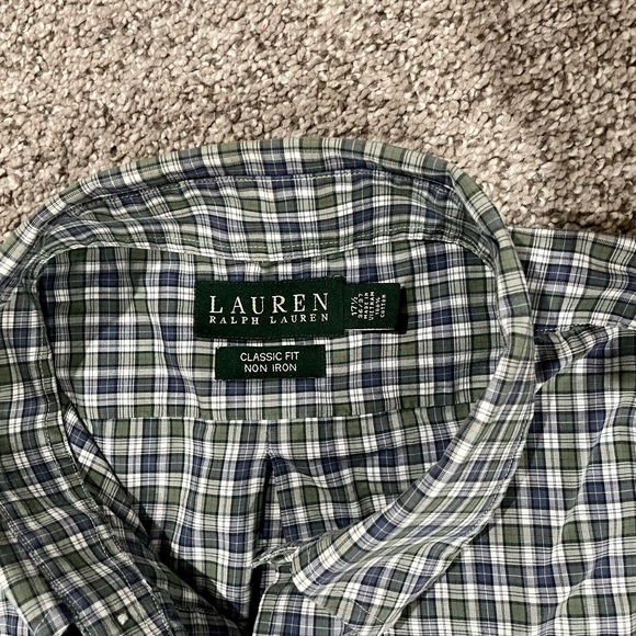 Lauren Ralph Lauren long-sleeve button-down shirt 17.5 36/37 - Picture 3 of 4